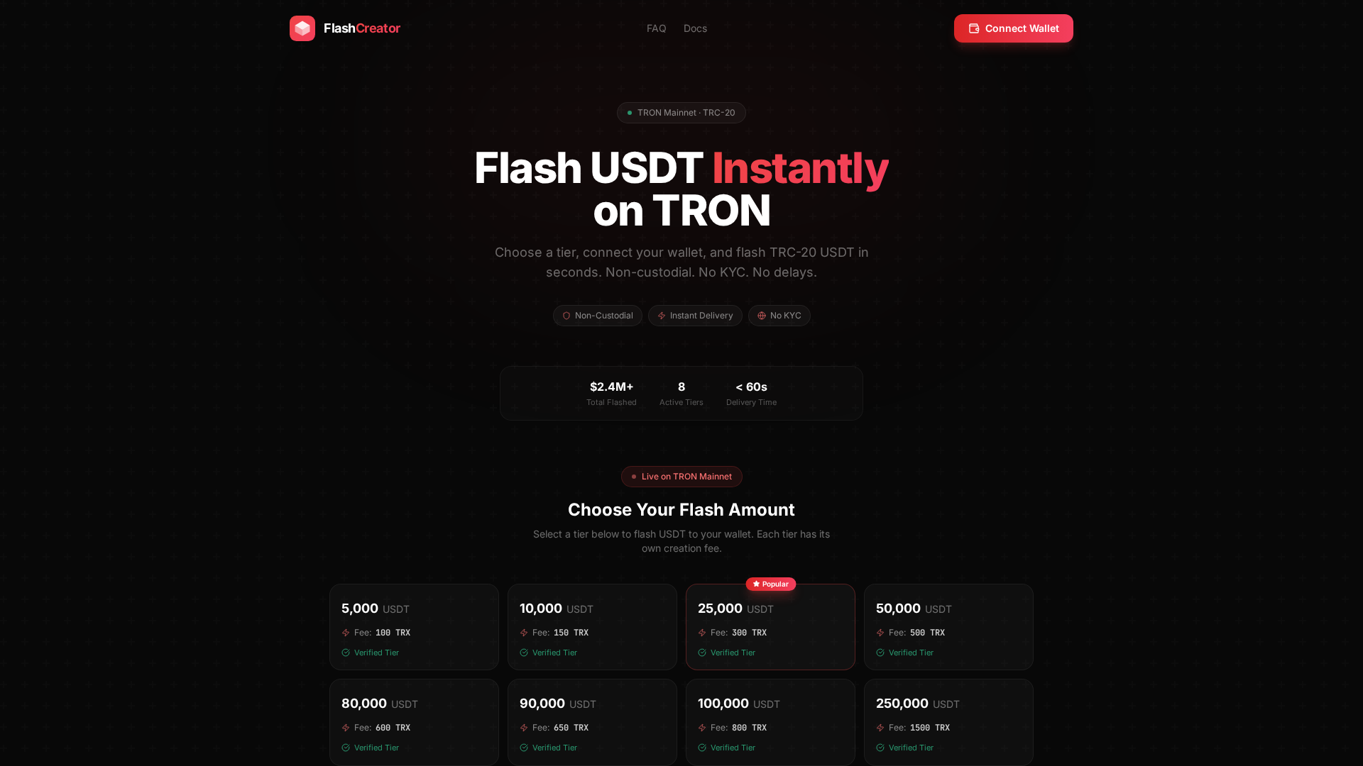 Screenshot of makeflashusdt.live