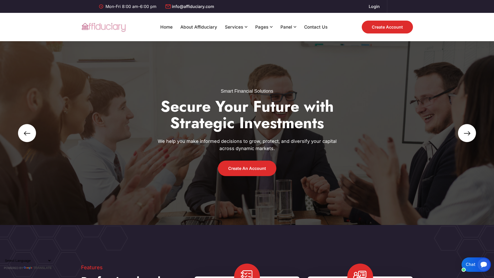 Screenshot of affiduciary.com