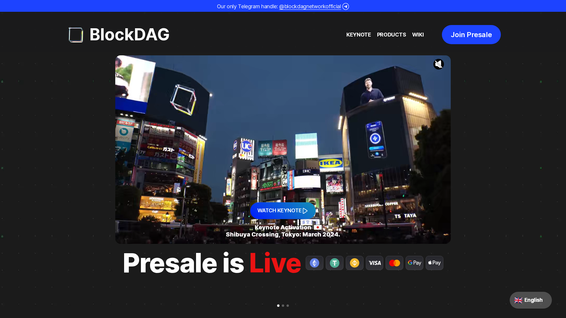 Screenshot of blockdagnetwork.net