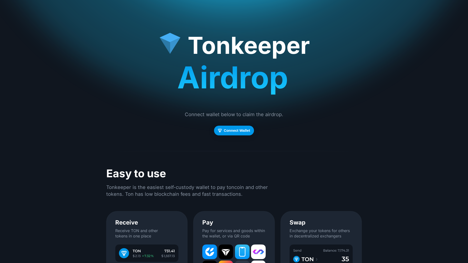 Screenshot of ton-keeper.pages.dev