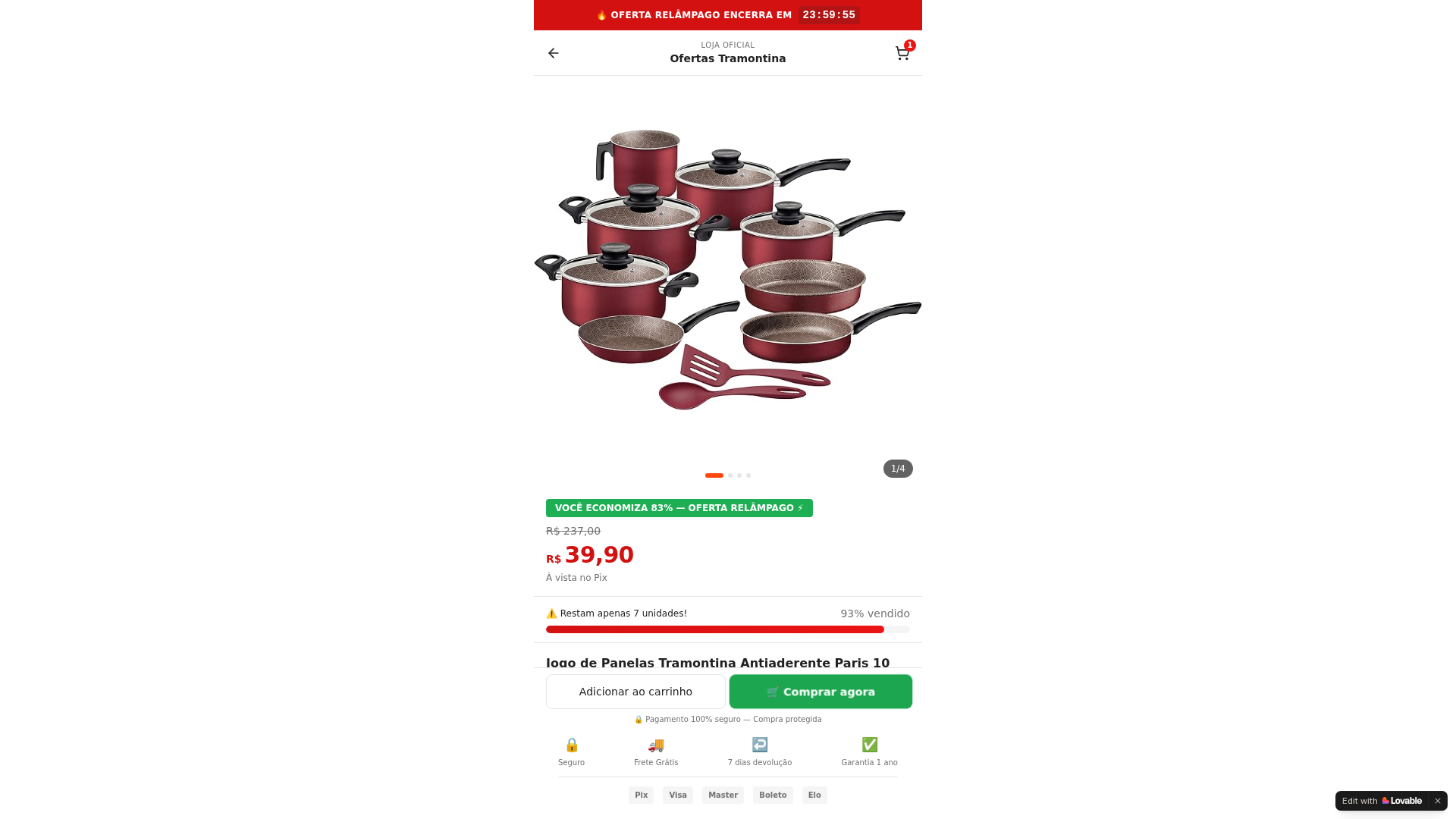 Screenshot of panelastramontina.lovable.app