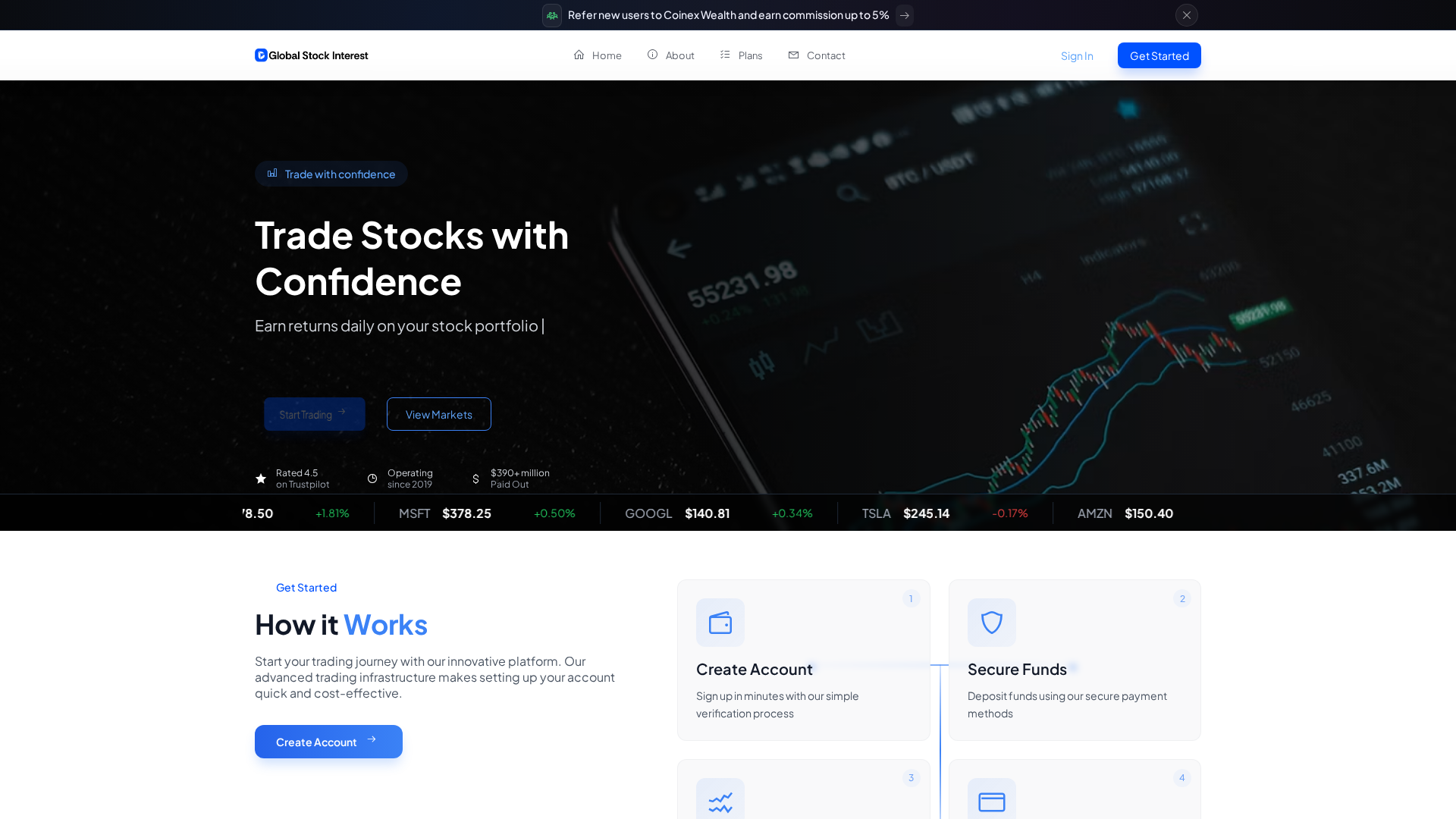 Screenshot of globalstockinterest.com