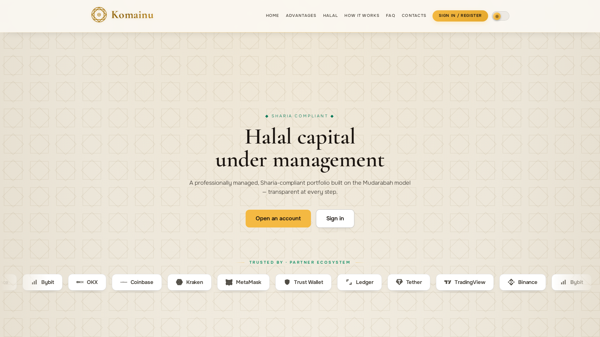 Screenshot of komainu-invest.com