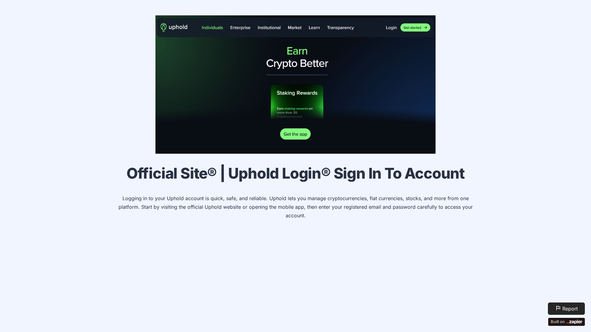 Screenshot of webaphodd.zapier.app