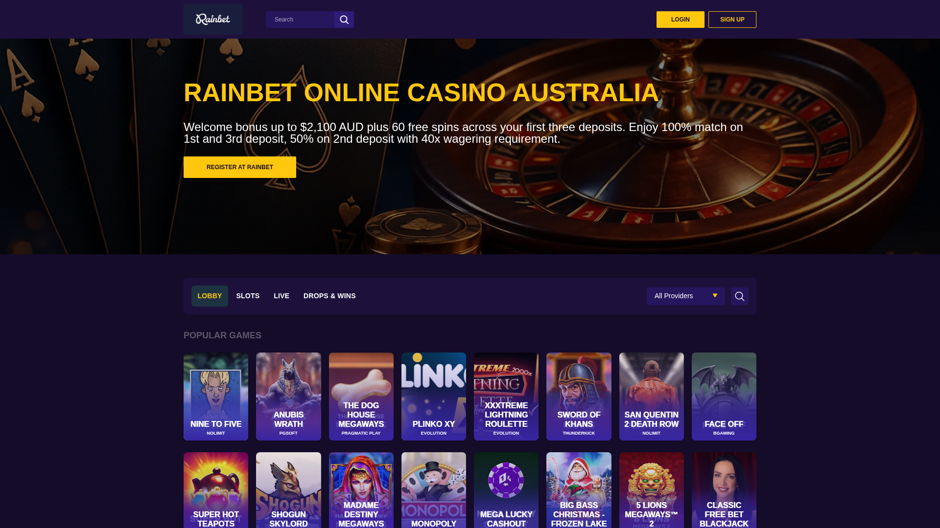 Screenshot of rainbet-aus-club.pages.dev