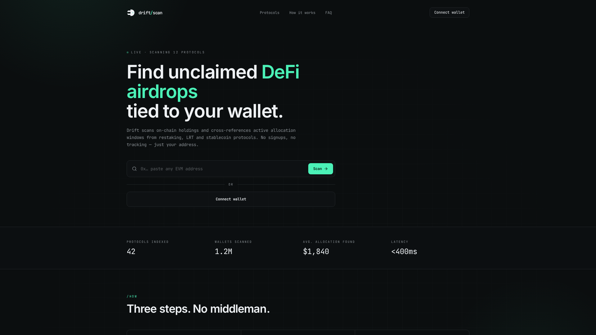 Screenshot of drift-scan.com