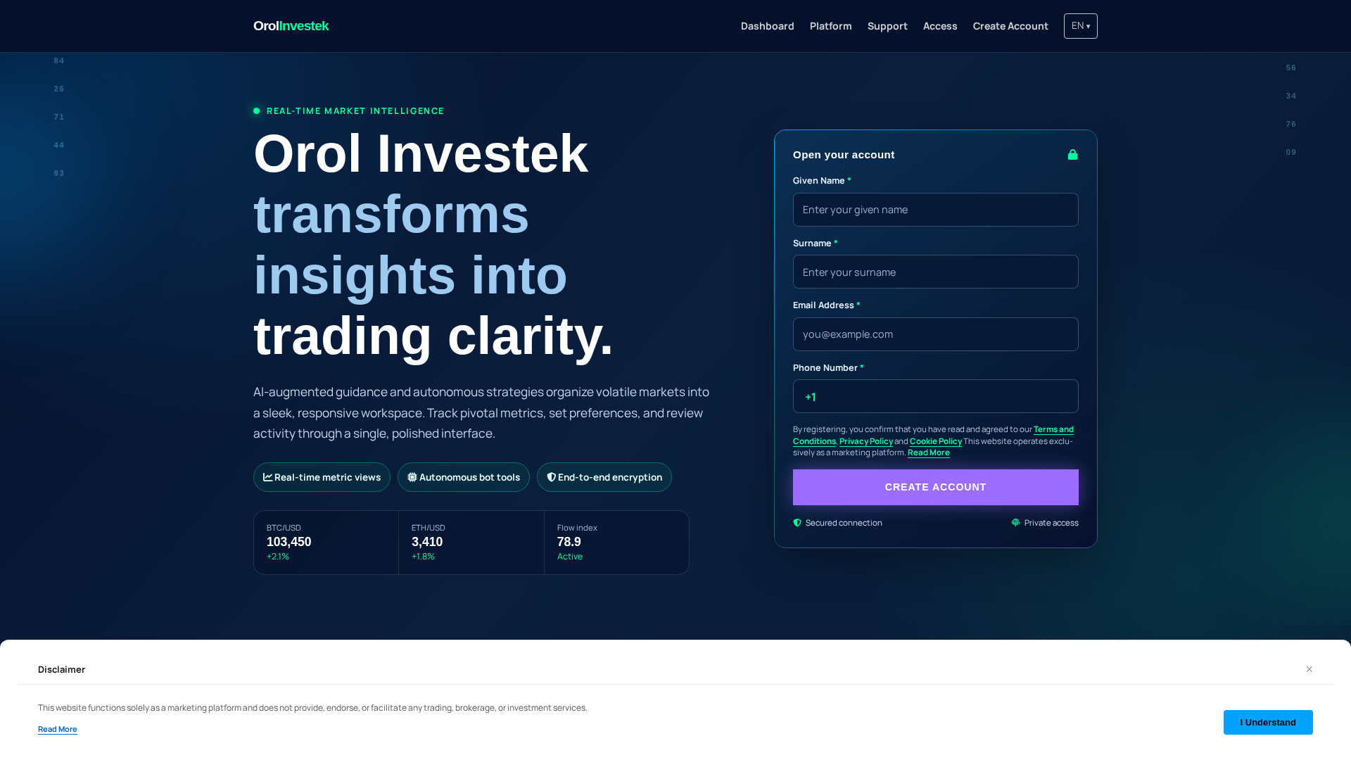 Screenshot of orolinvestek.digital