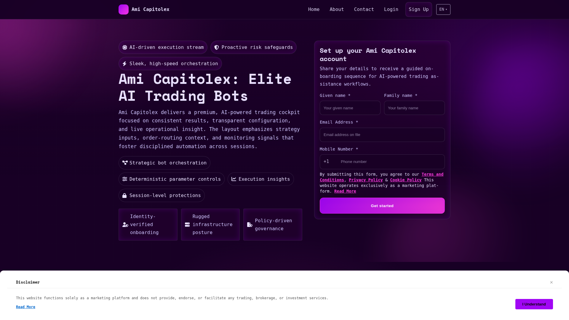 Screenshot of amicapitolex.digital