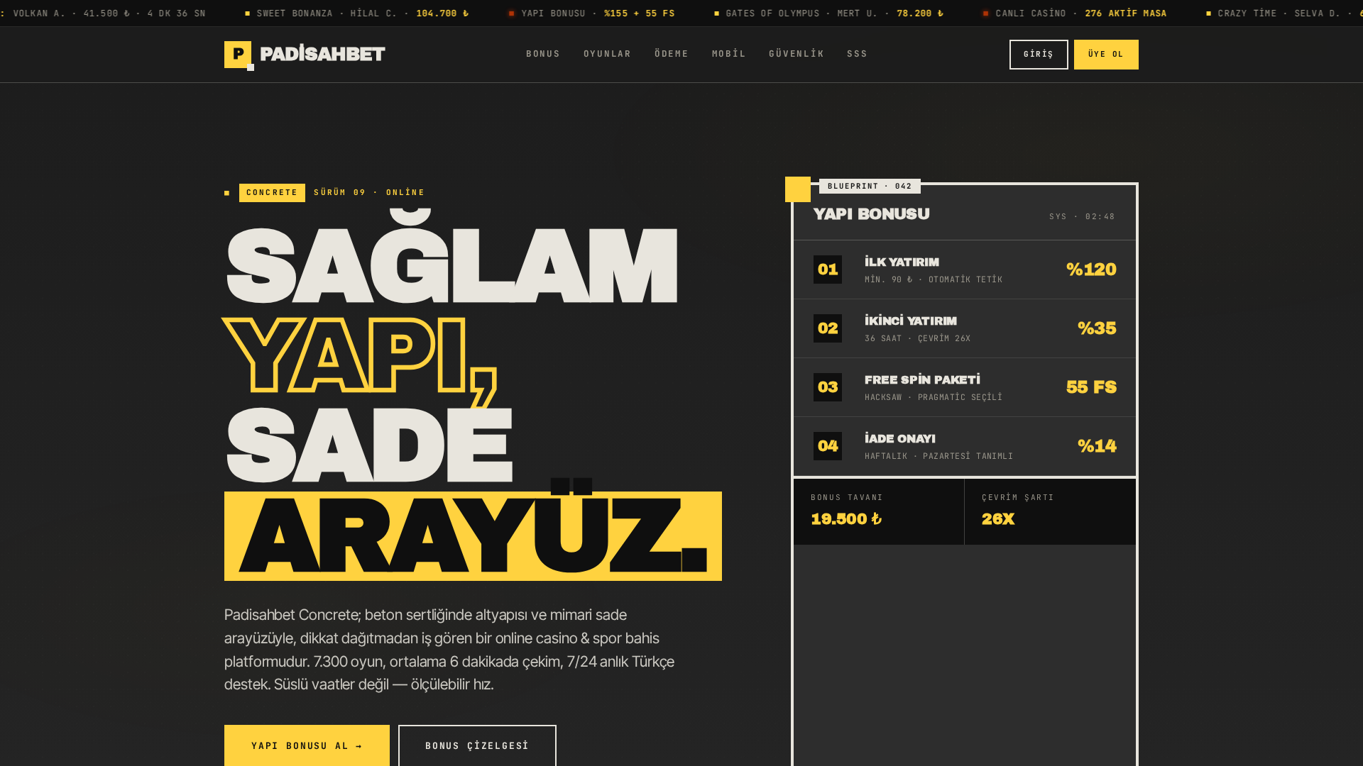 Screenshot of m.padisahbet-application.com