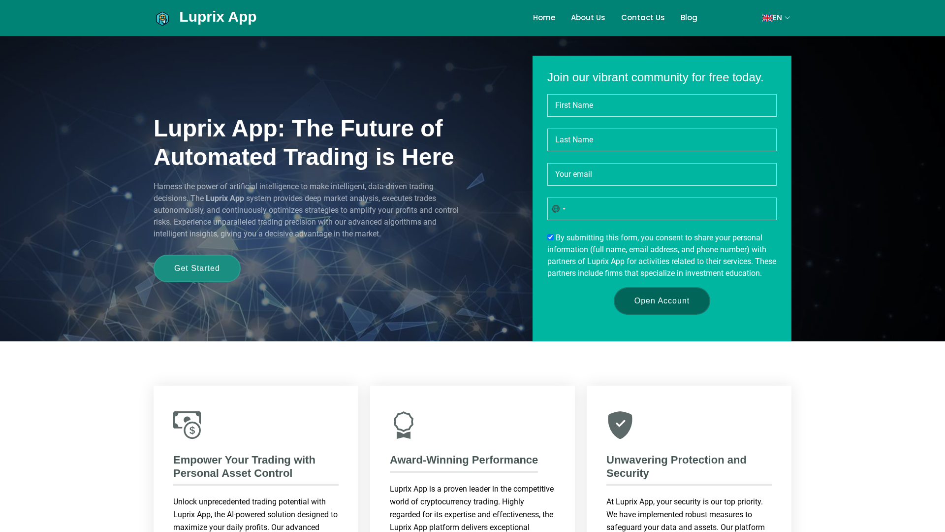 Screenshot of myluprixapp.org