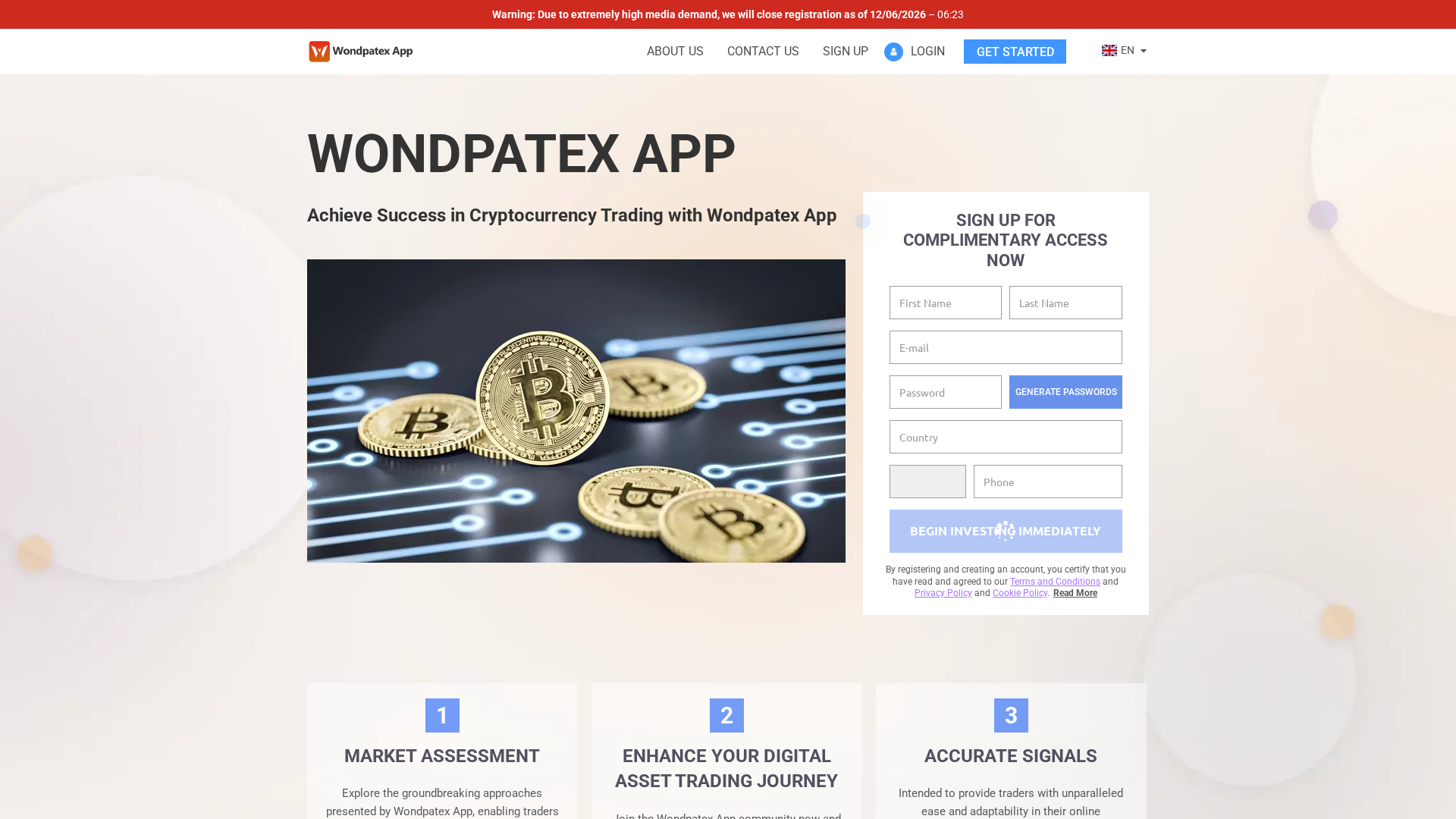 Screenshot of wondpatexappsolution-com.financecryptoworld.com