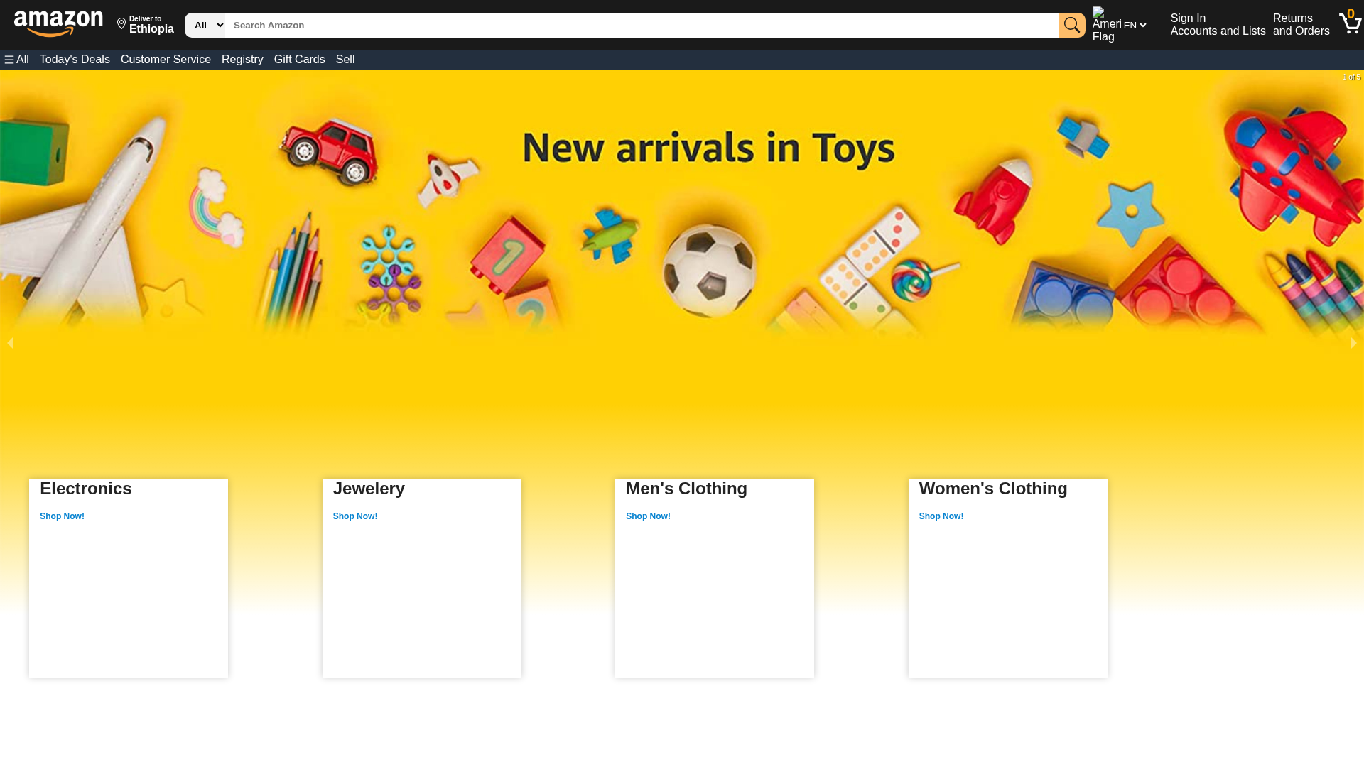Screenshot of amazonclonebyevangadi.netlify.app