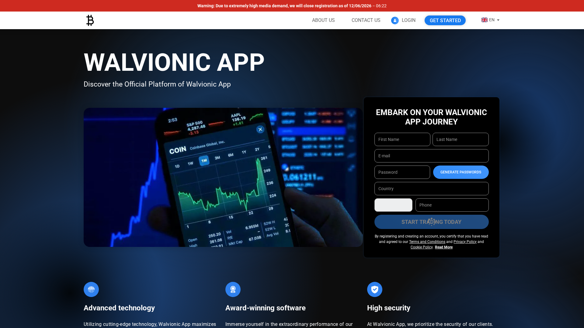 Screenshot of walvionic-apps-com.financecryptoworld.com