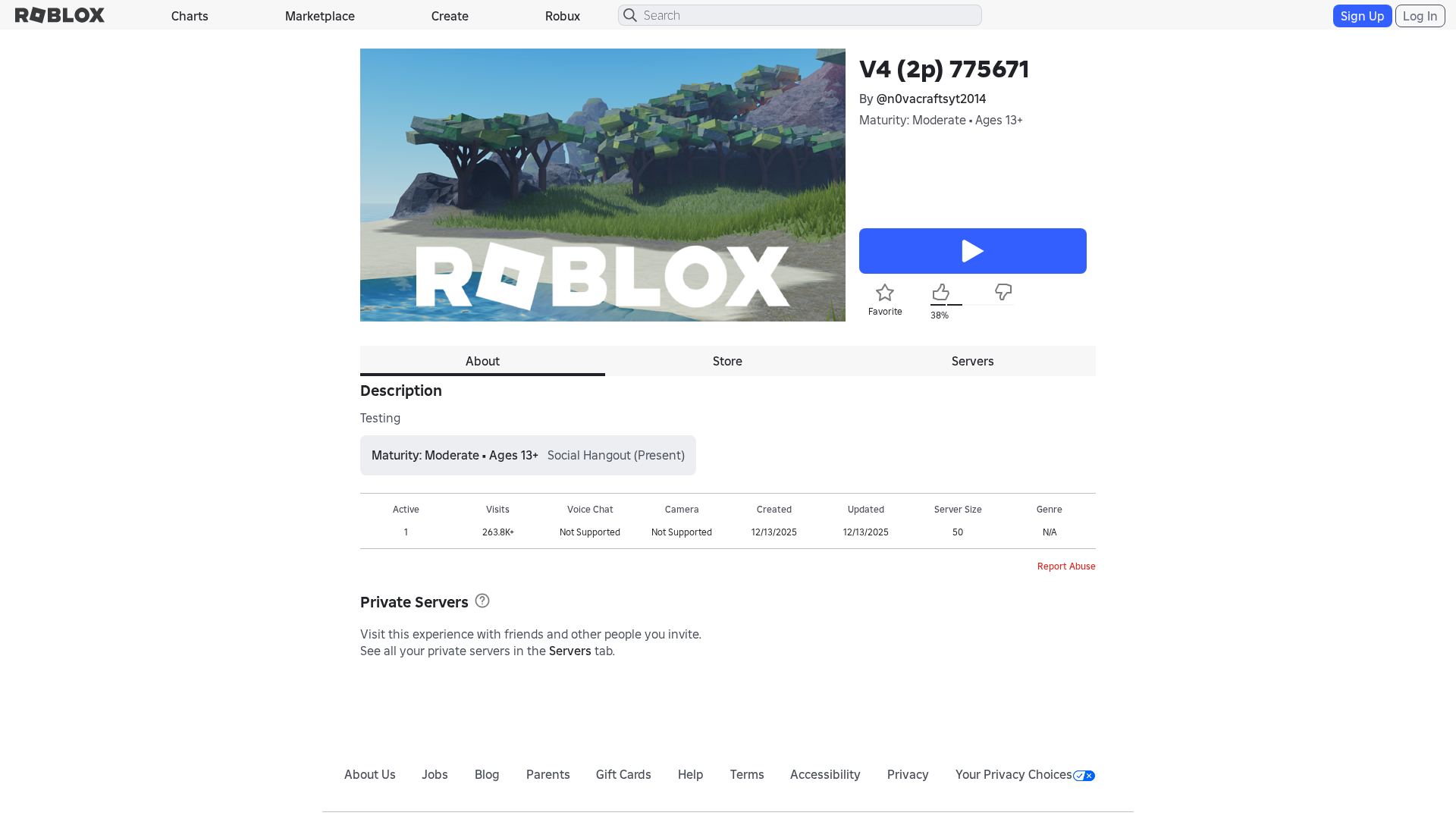 Screenshot of www.roblox.re