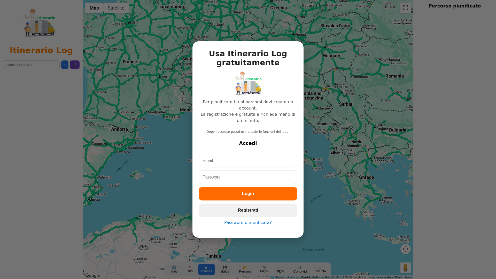 Screenshot of itinerariolog.it