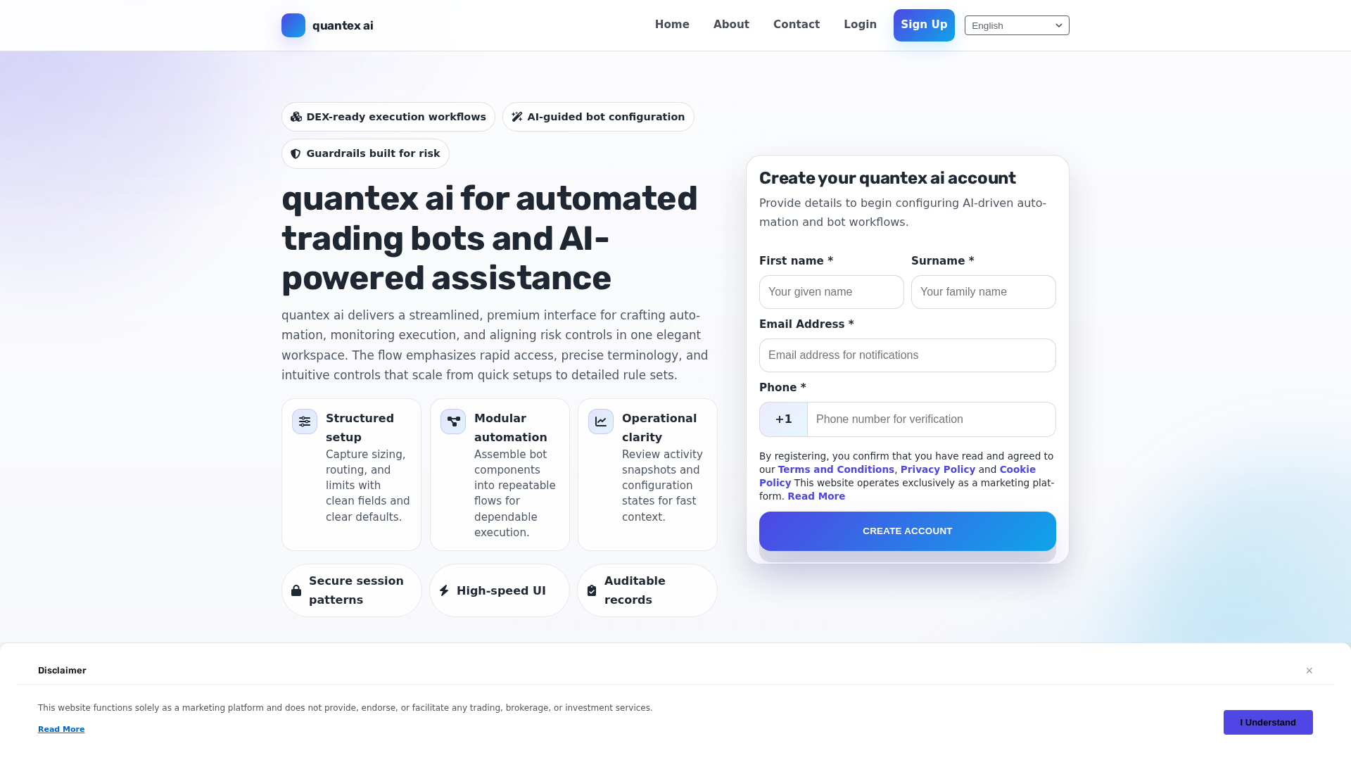 Screenshot of quantexai.click