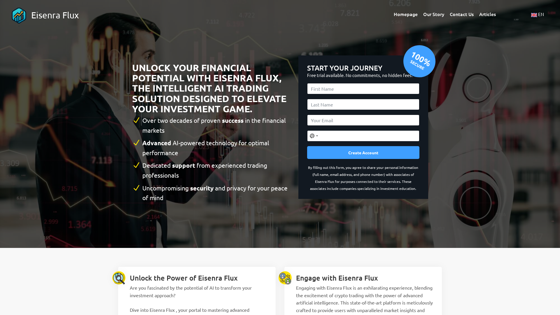 Screenshot of eisenra-flux.com