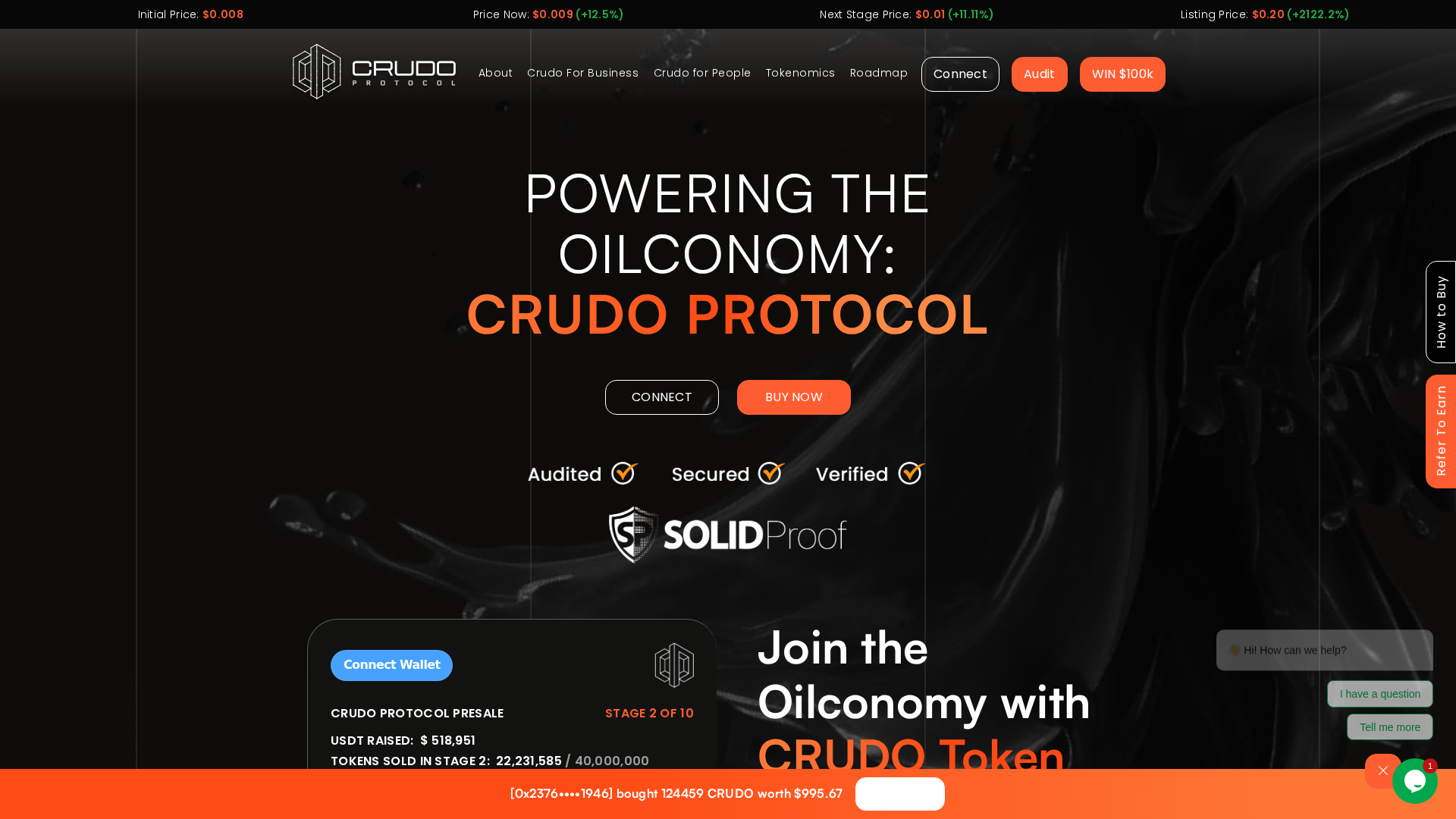 Screenshot of crudoprotocol-dashboard.pages.dev