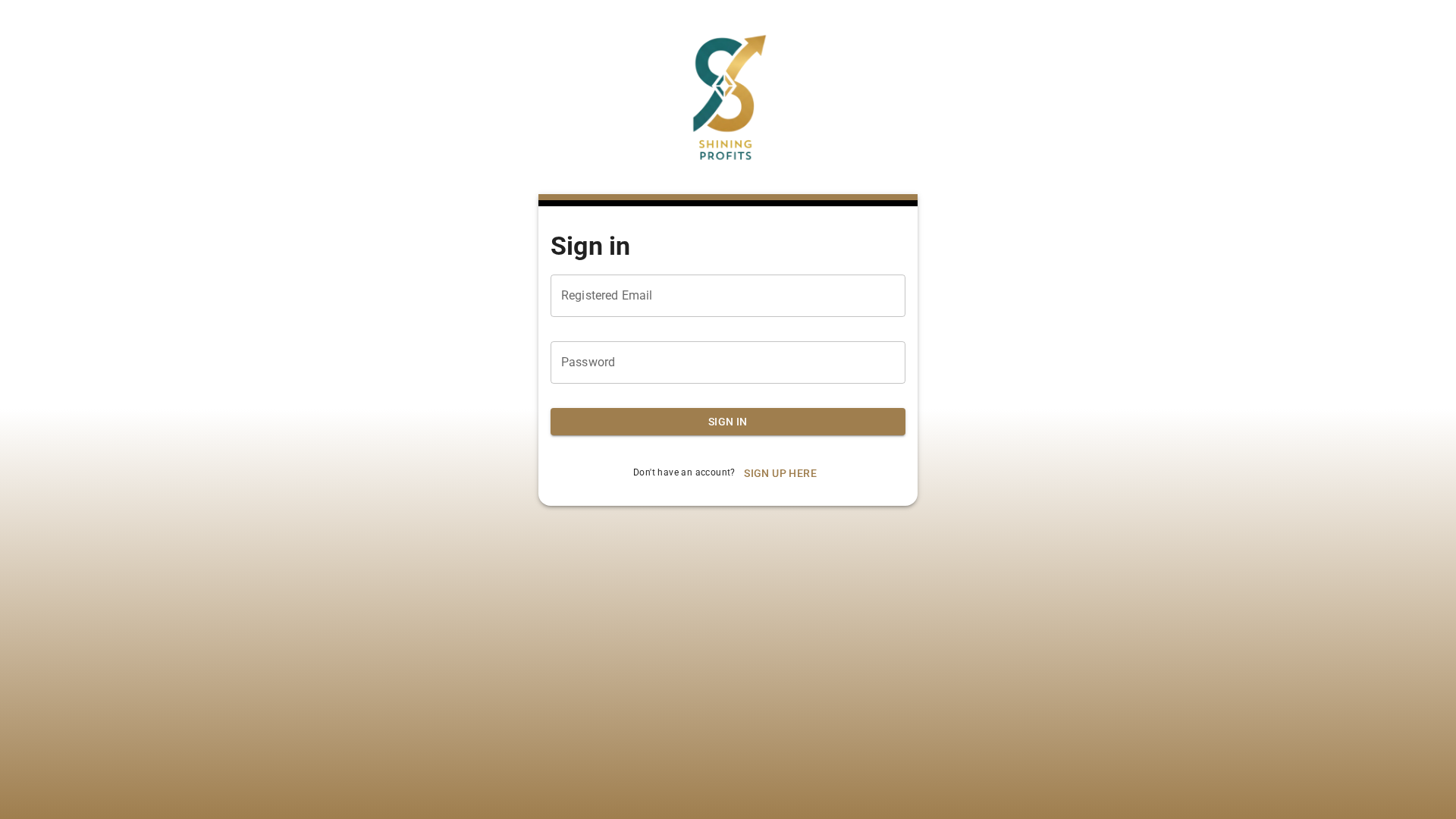Screenshot of app.shiningprofits.com