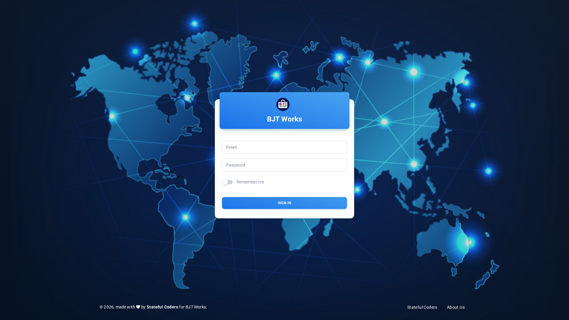 Screenshot of admin.bjtworks.com