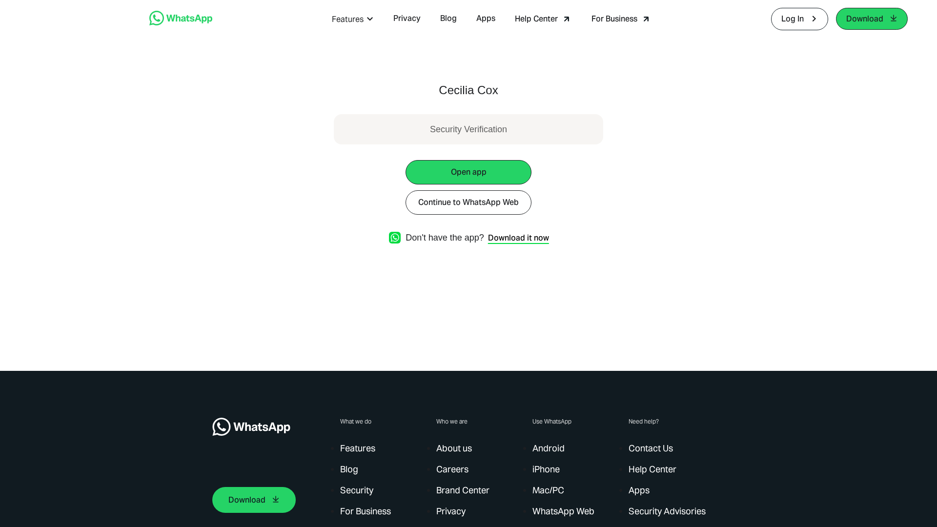 Screenshot of wzhatsapp.com