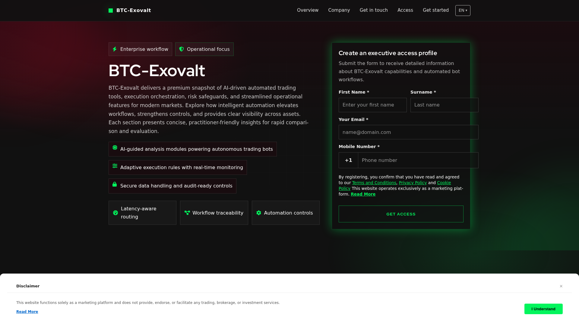 Screenshot of btc-exovalt.digital