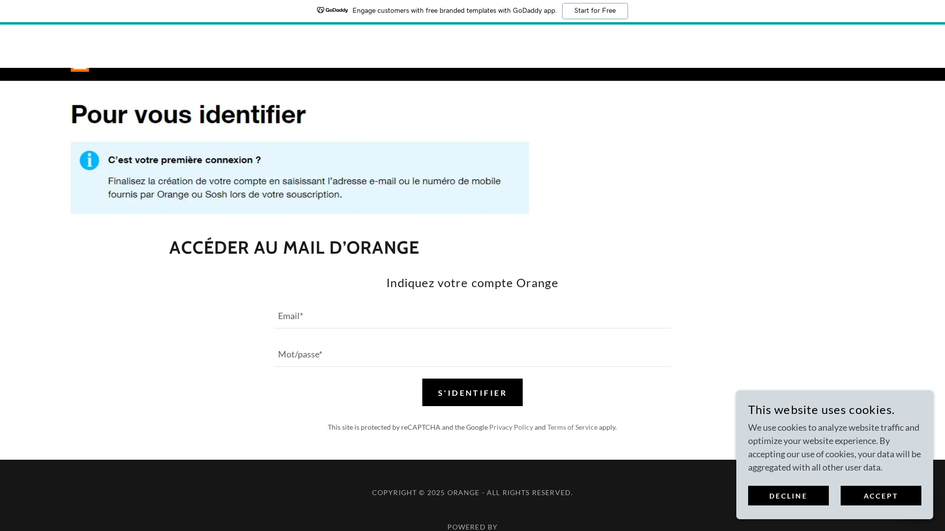 Screenshot of identifiez-vous42.godaddysites.com