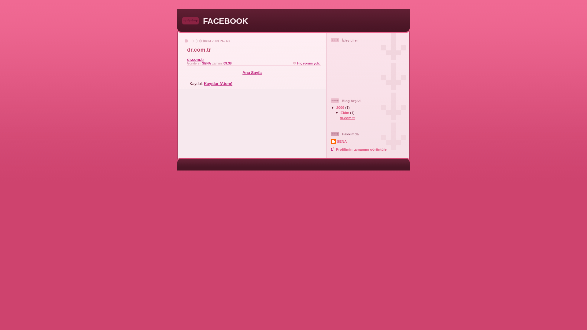 Screenshot of sena-facebook.blogspot.com
