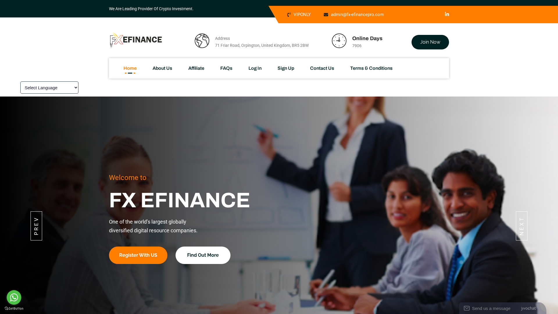 Screenshot of fx-efinancepro.com