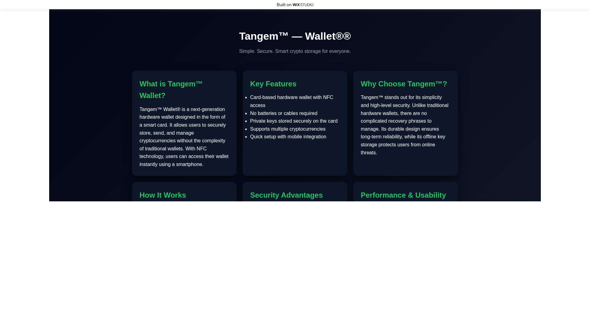 Screenshot of connect-tangam.wixstudio.com