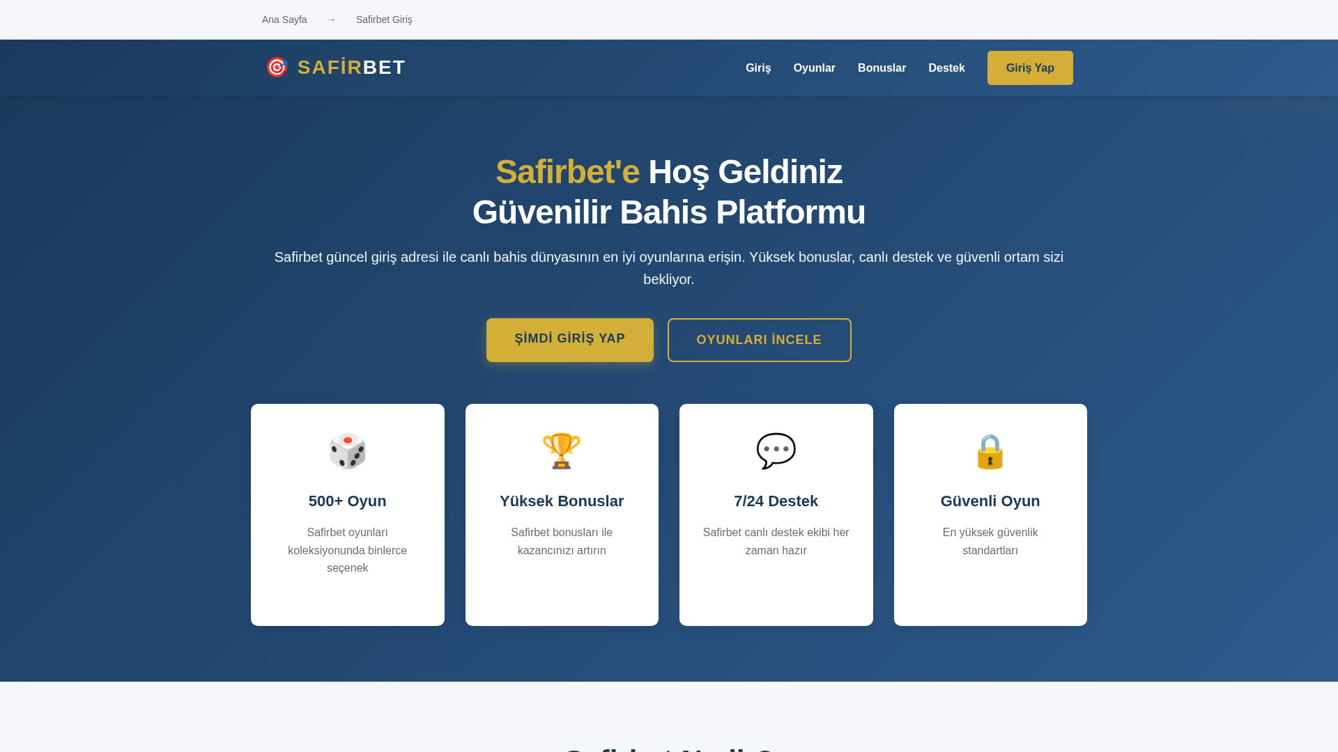 Screenshot of safirbet.safircim.cam