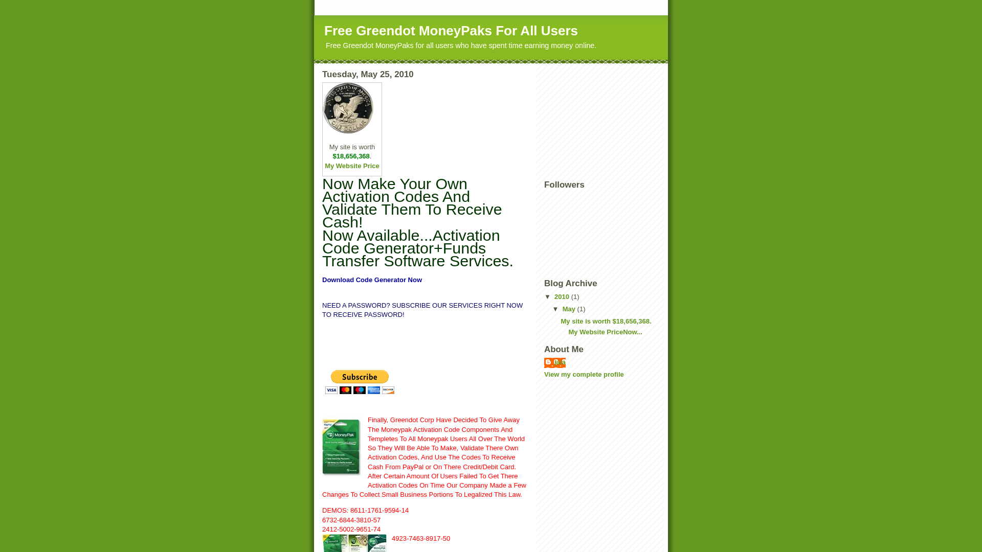 Screenshot of freemoneypaks.blogspot.com