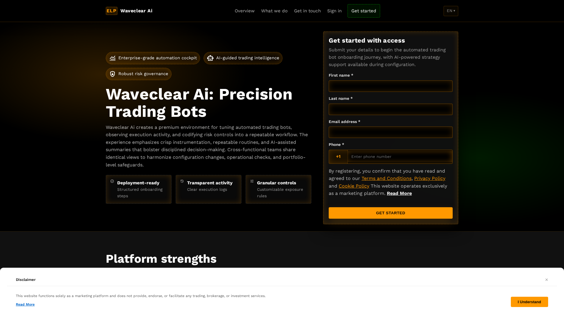 Screenshot of waveclearaisoftware.com