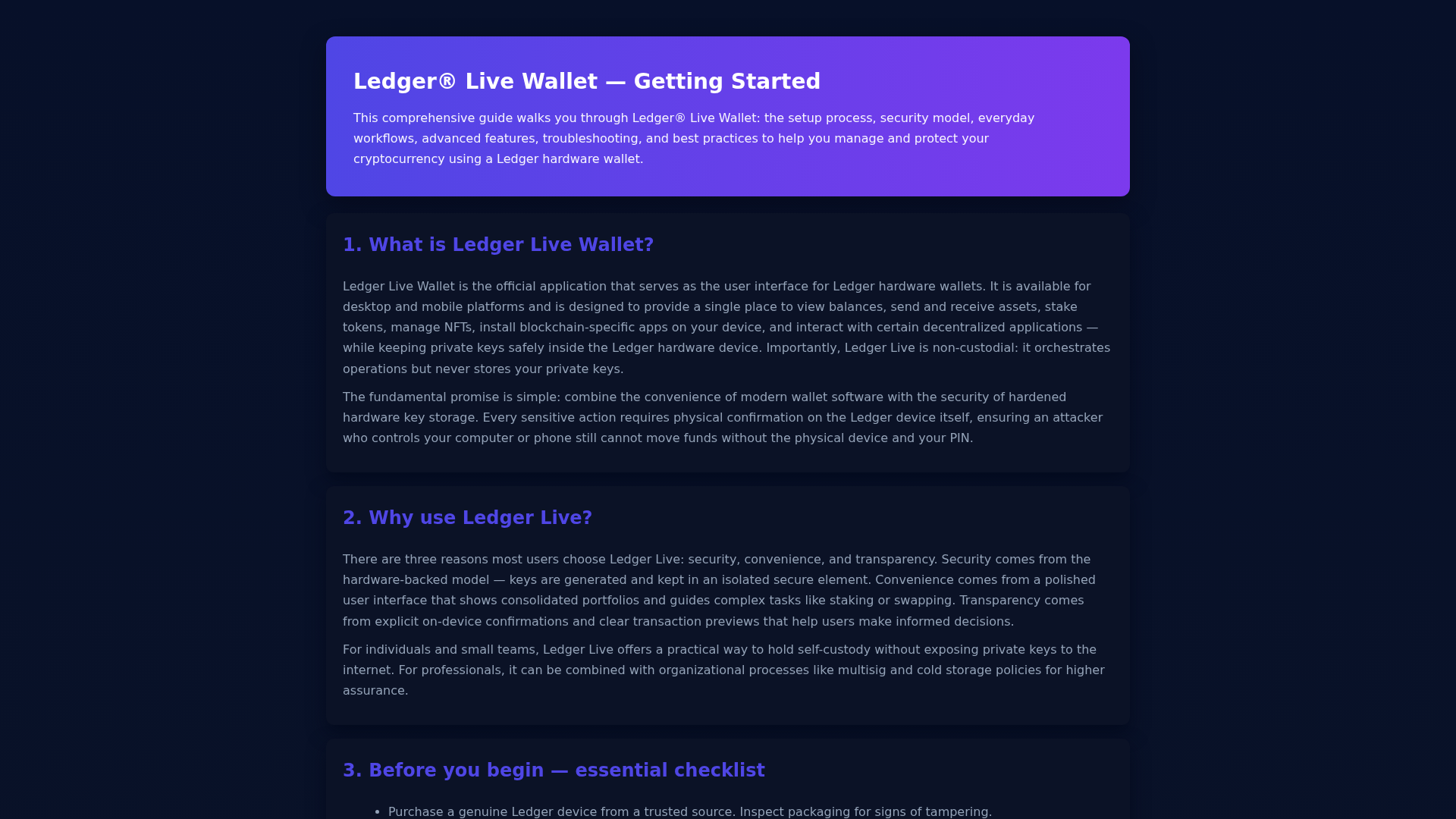 Screenshot of faq-ledgerlive-walite.pages.dev
