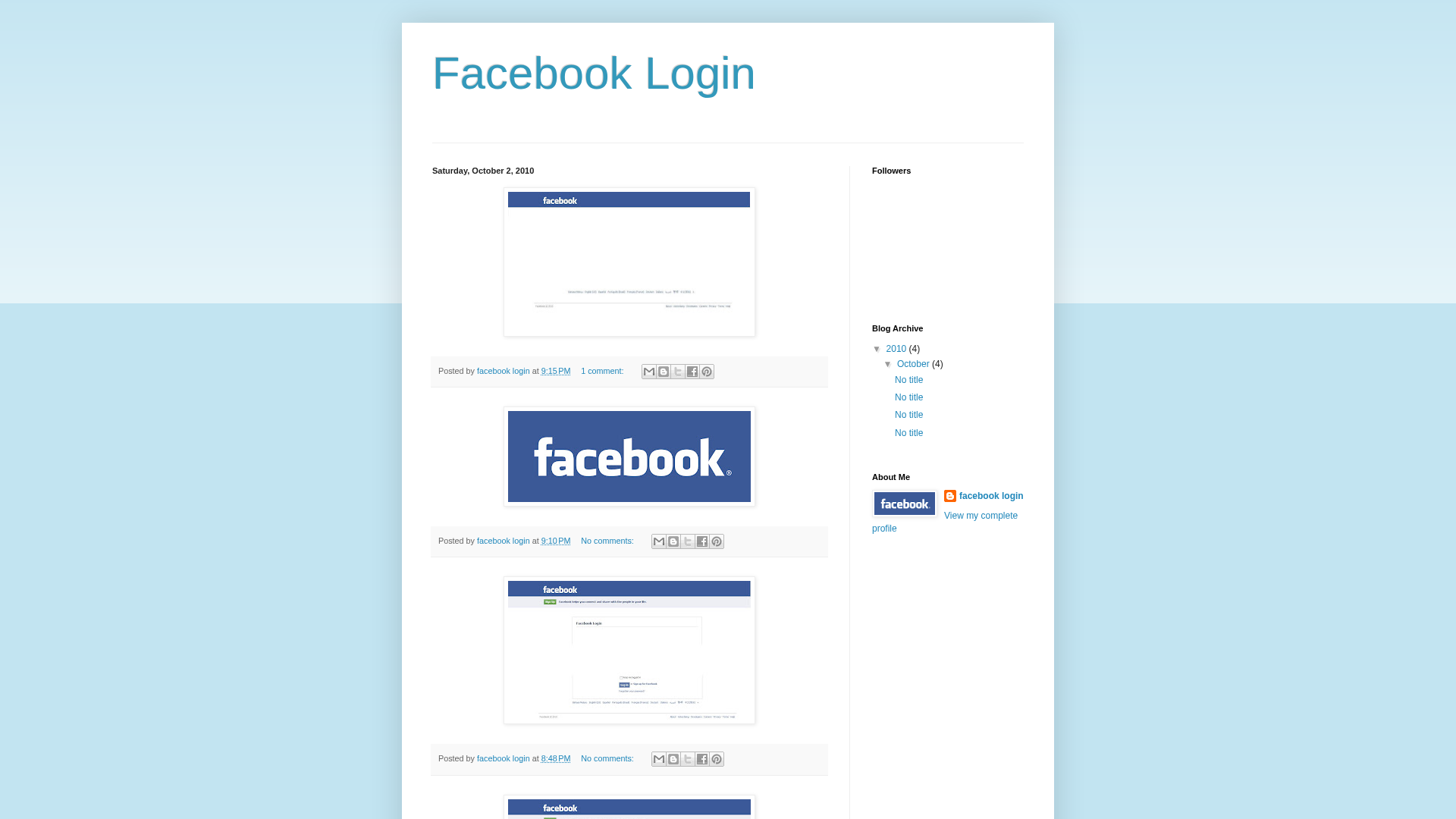 Screenshot of www.facebooklogin123.blogspot.com