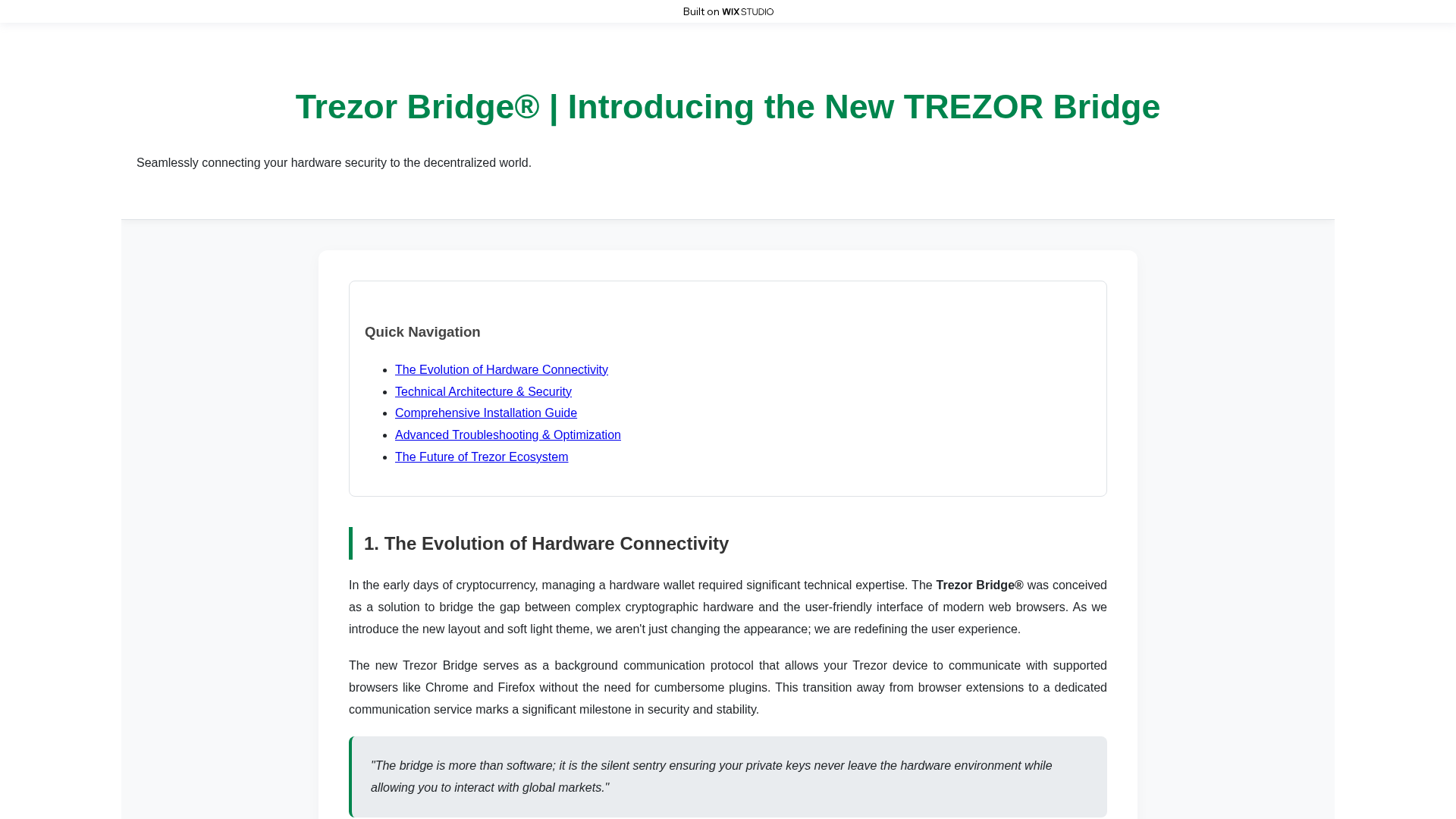 Screenshot of learnpagebridge.wixstudio.com