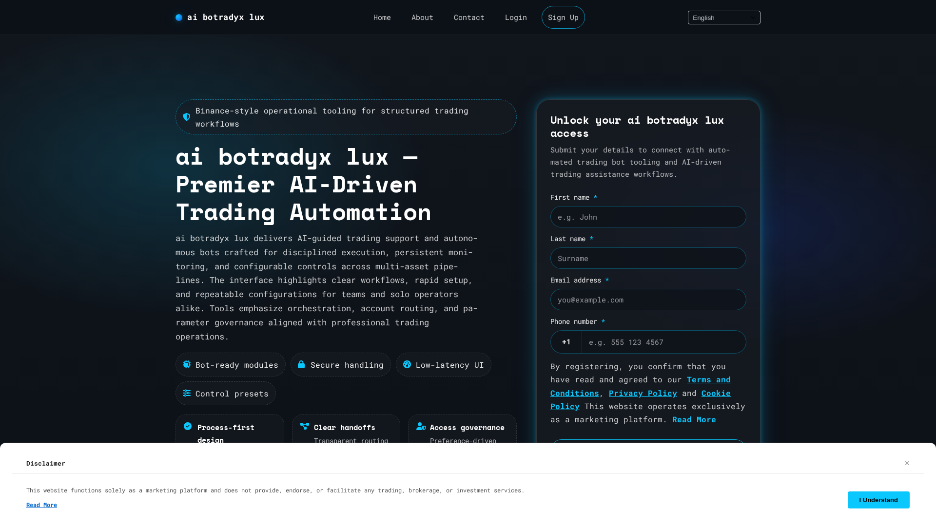 Screenshot of aibotradyxlux.shop
