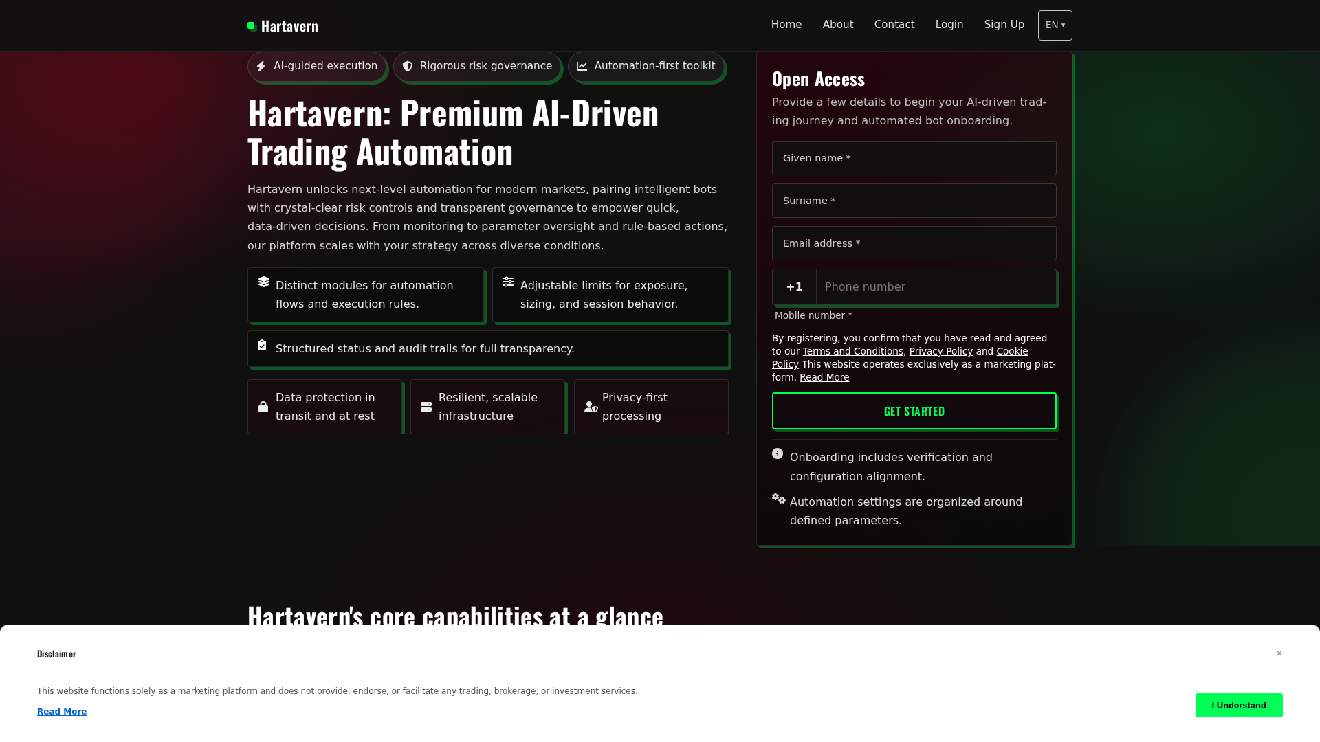 Screenshot of hartavern.digital