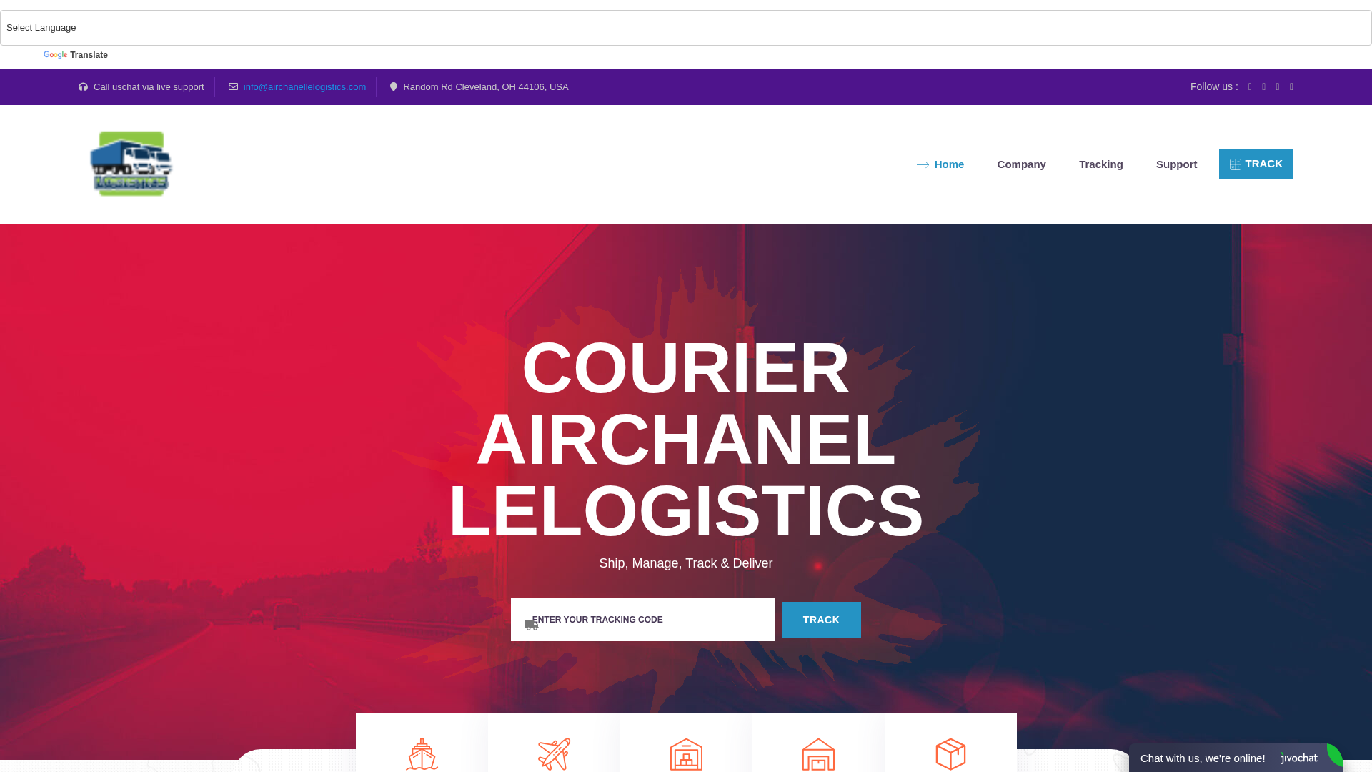 Screenshot of airchanellelogistics.com