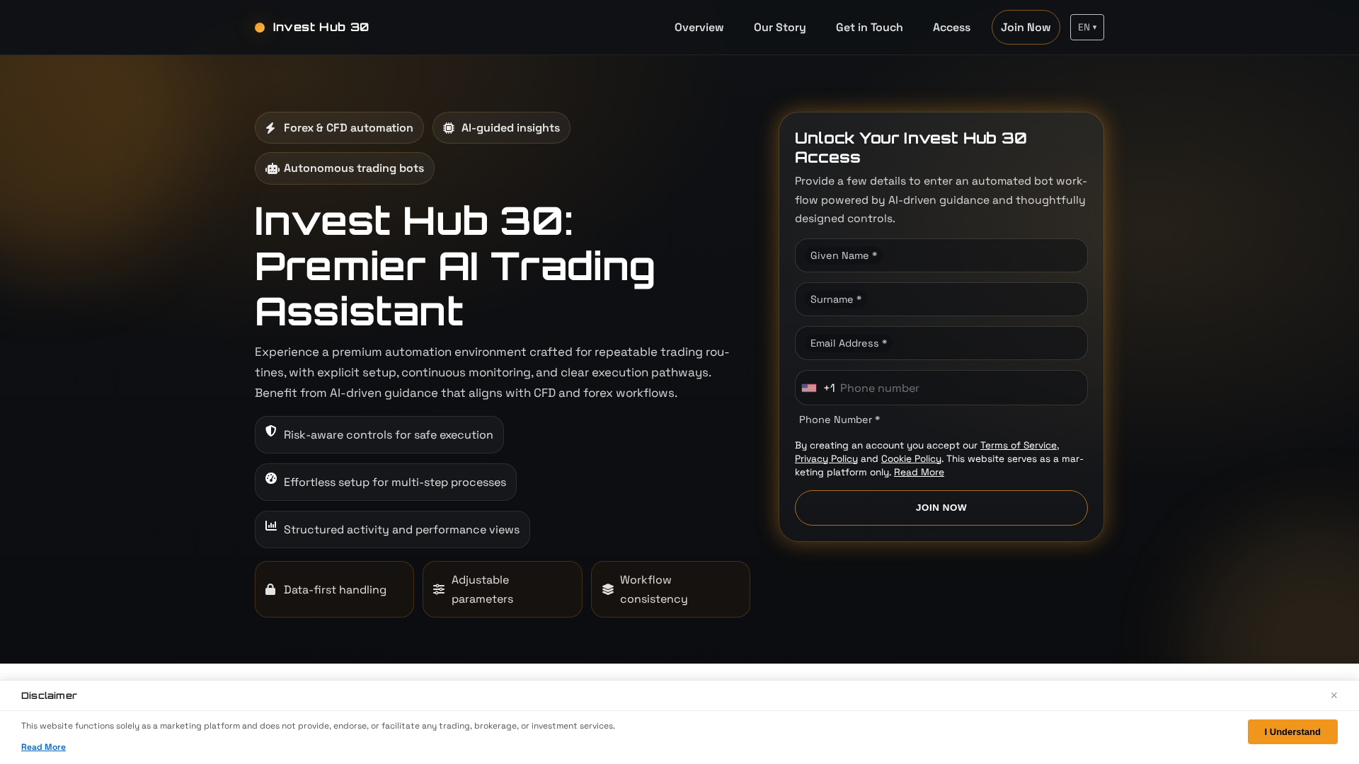 Screenshot of investhub30.digital