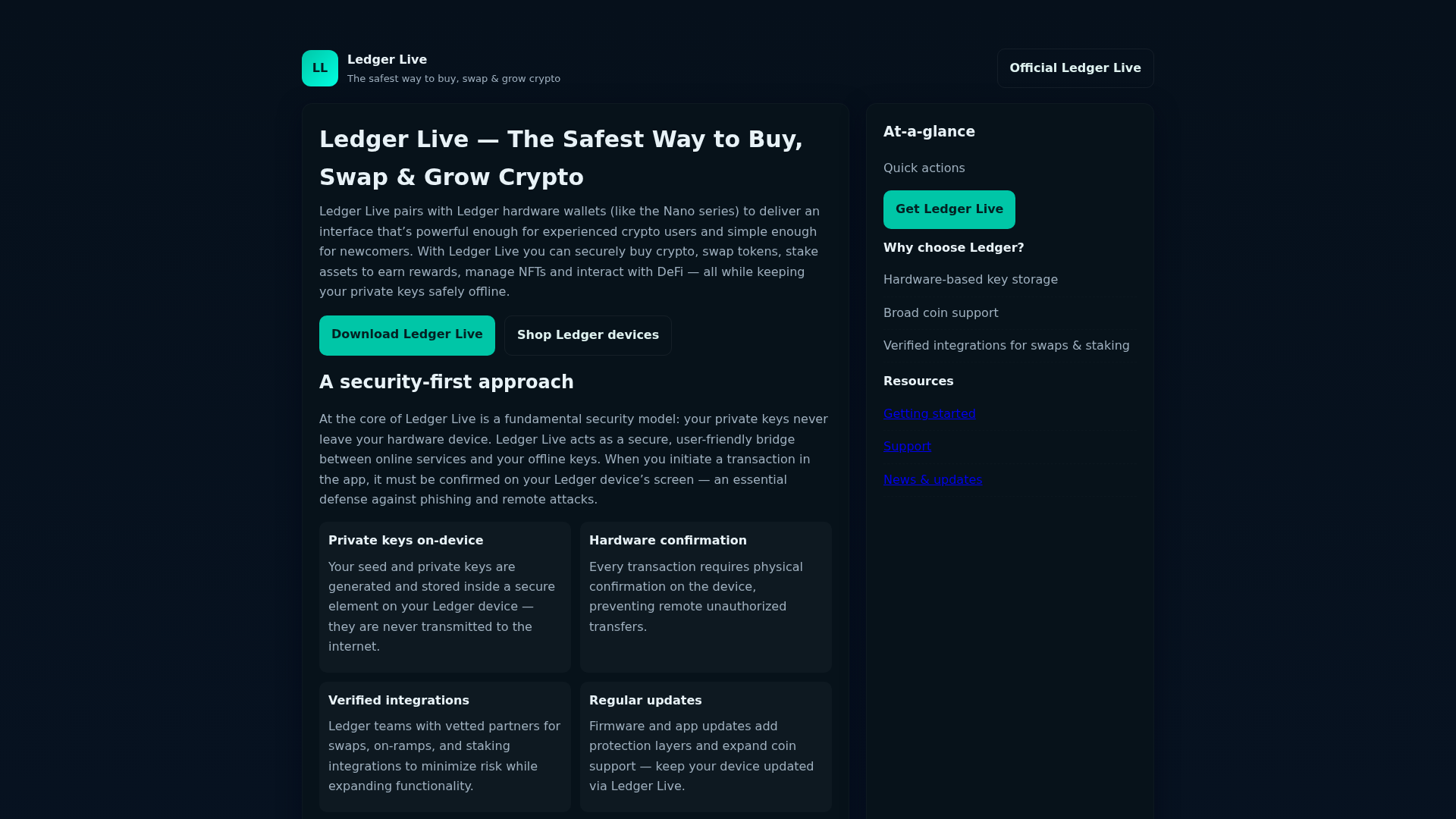 Screenshot of ledgar-live-ion.pages.dev