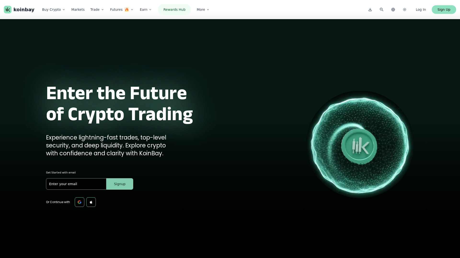 Screenshot of koinbay.com
