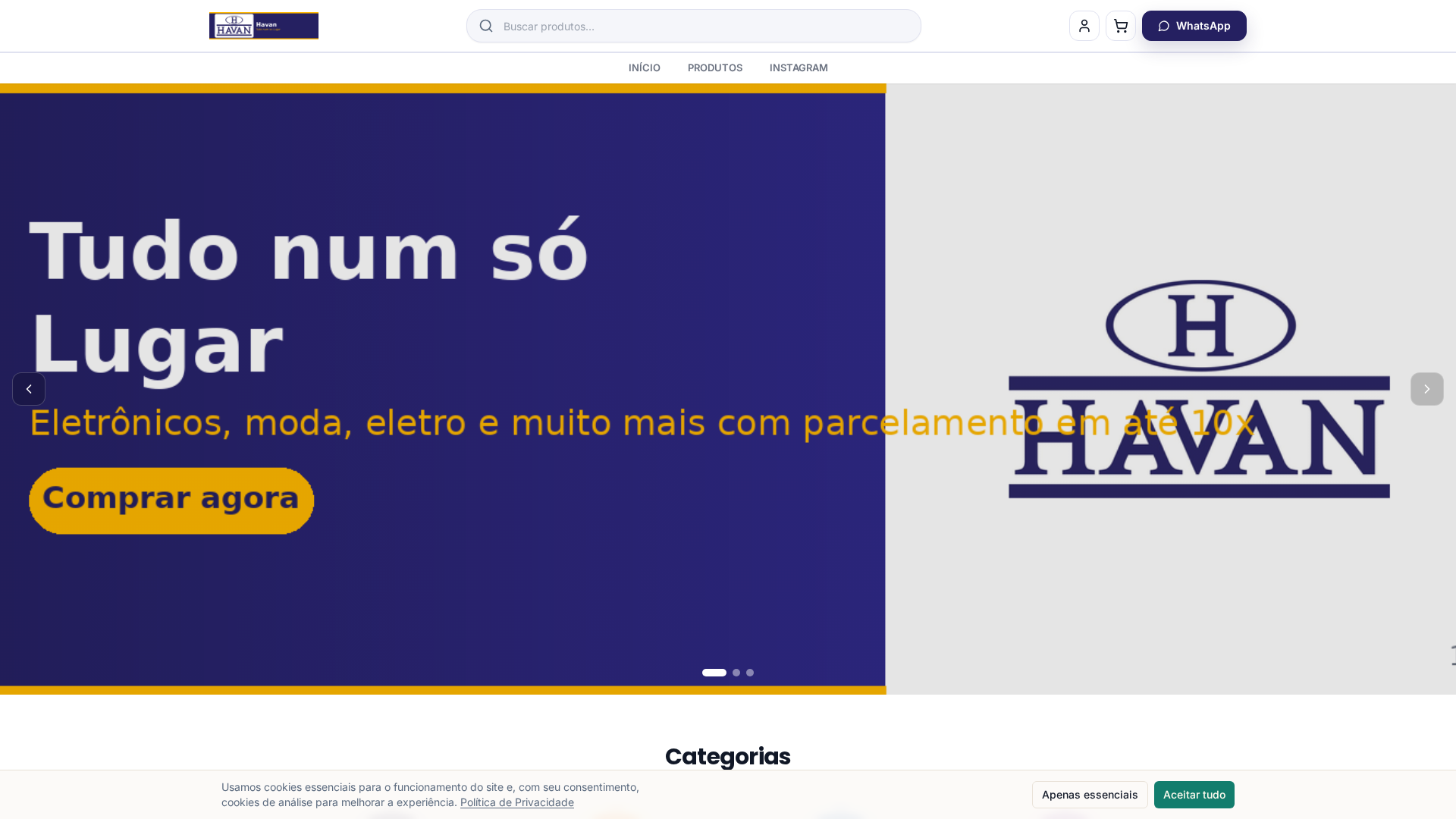 Screenshot of havan.vendly.lat