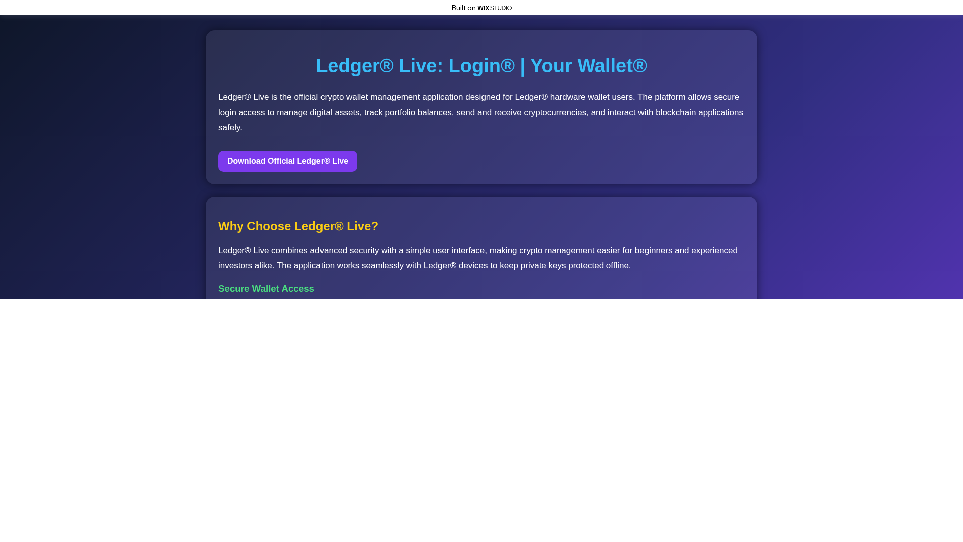 Screenshot of begin-legorlivee.wixstudio.com