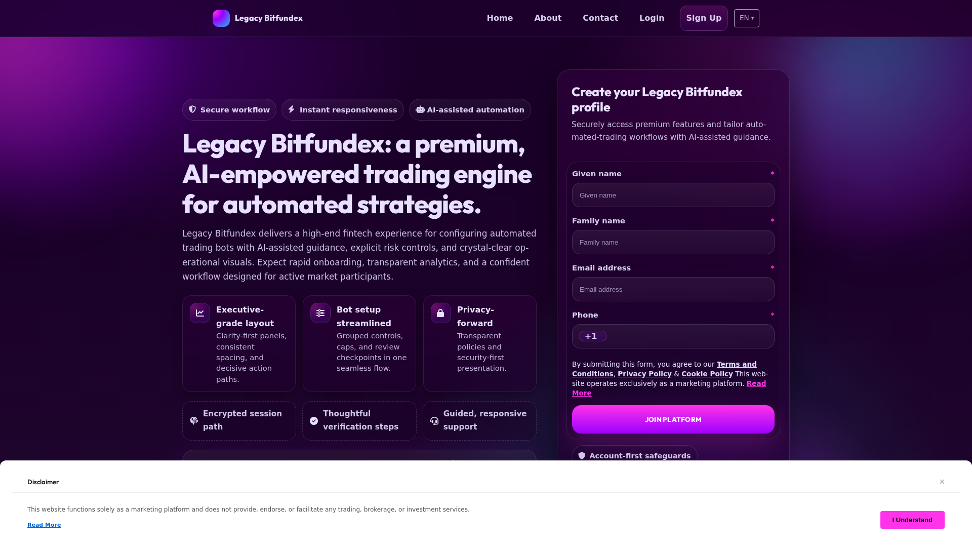Screenshot of legacybitfundexsoftware.com