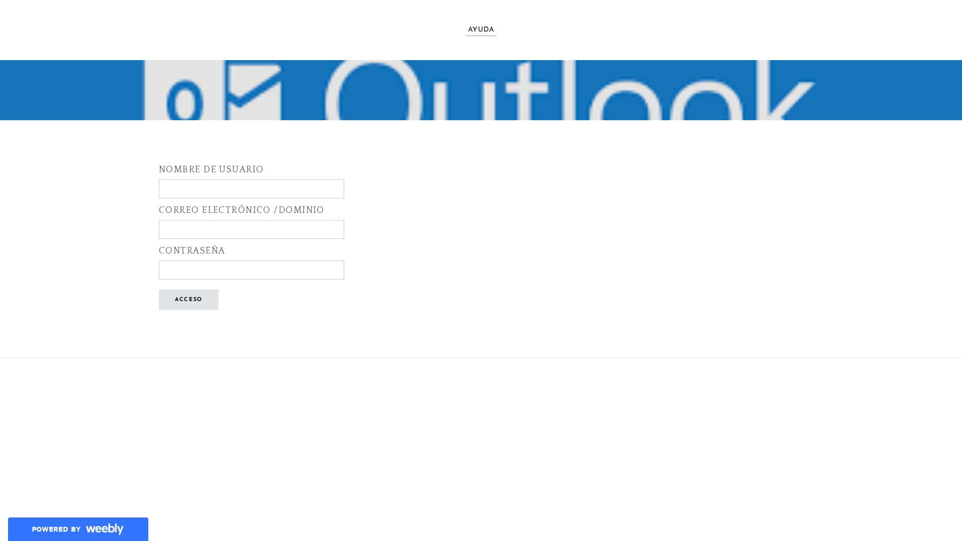 Screenshot of outlokweb.weebly.com
