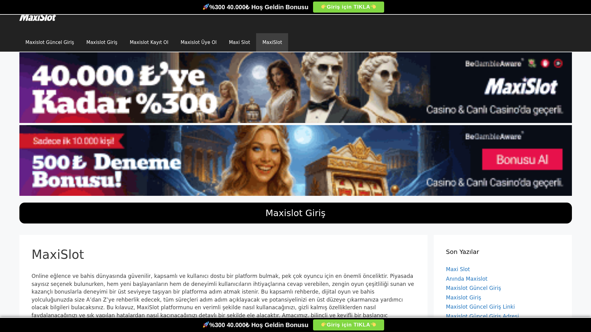 Screenshot of maxislotbetgiris.com