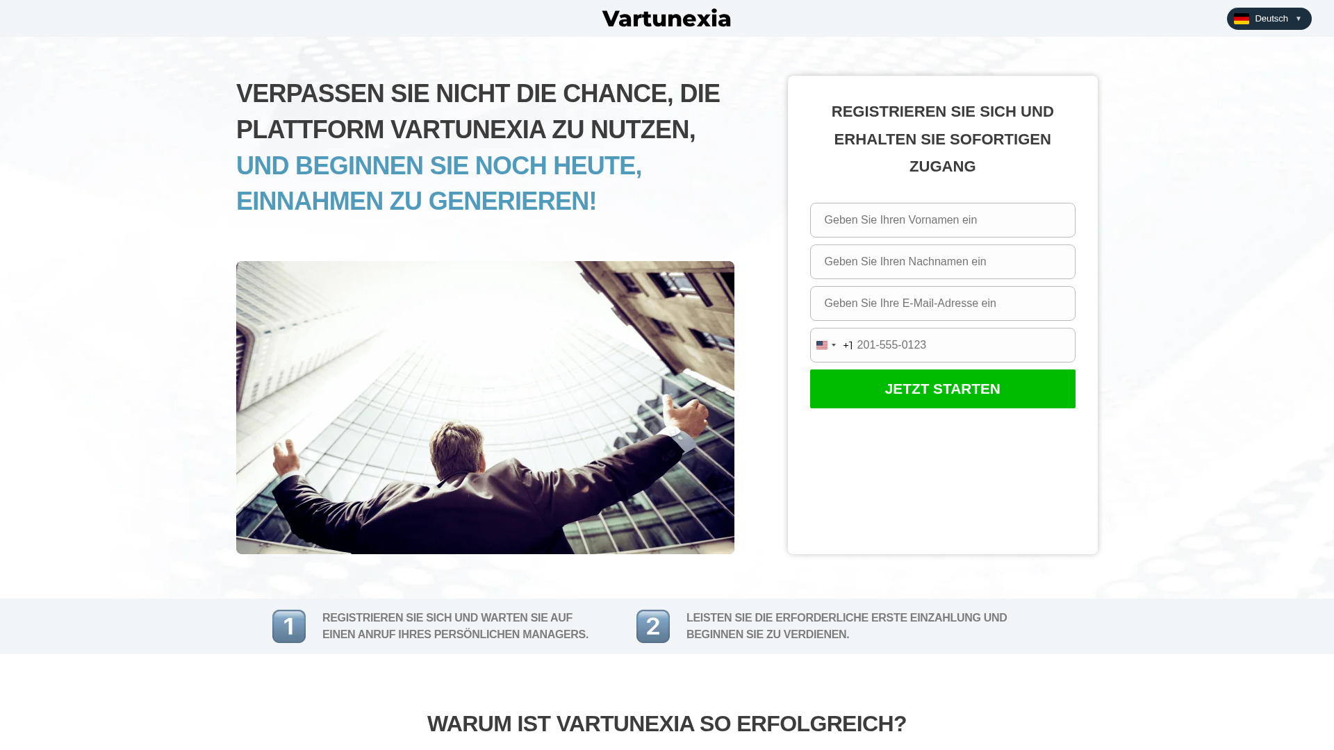 Screenshot of vartunexia-de.com