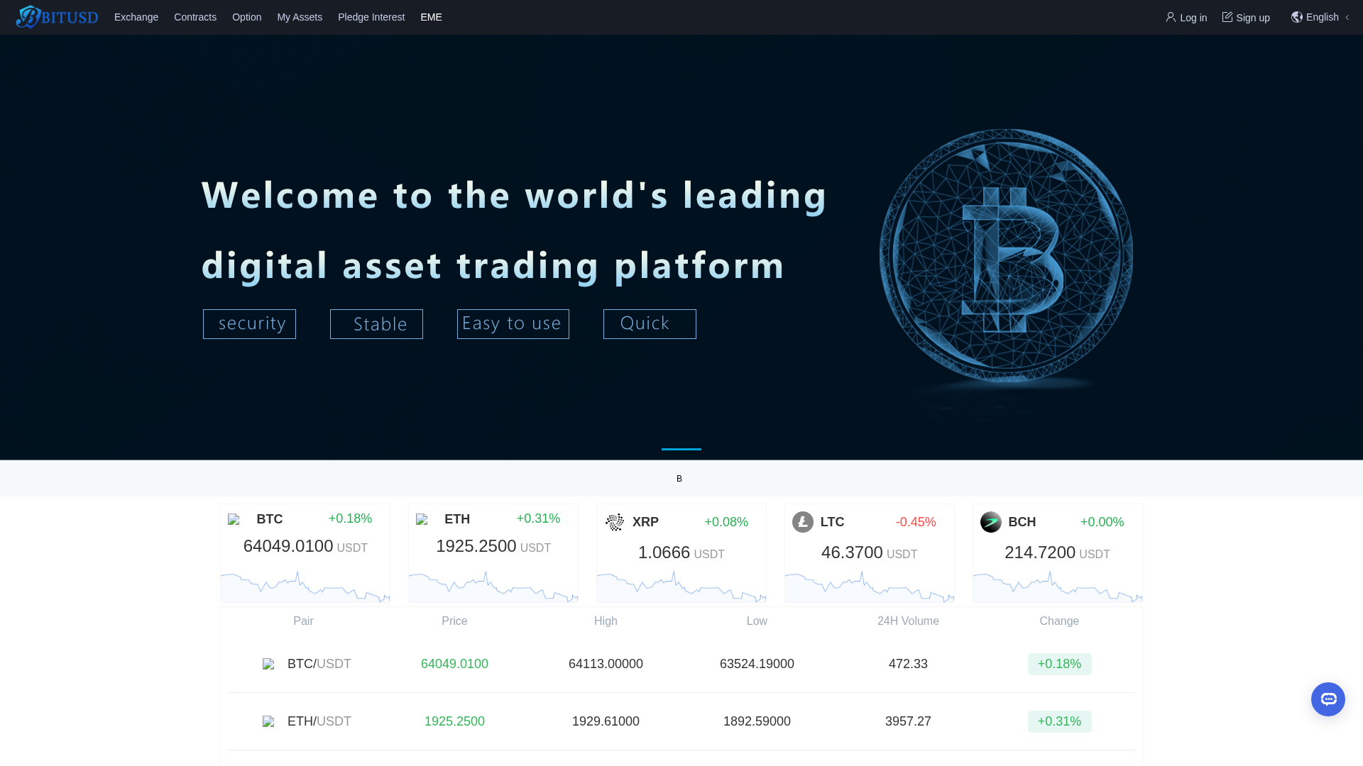 Screenshot of bitusd-web.com