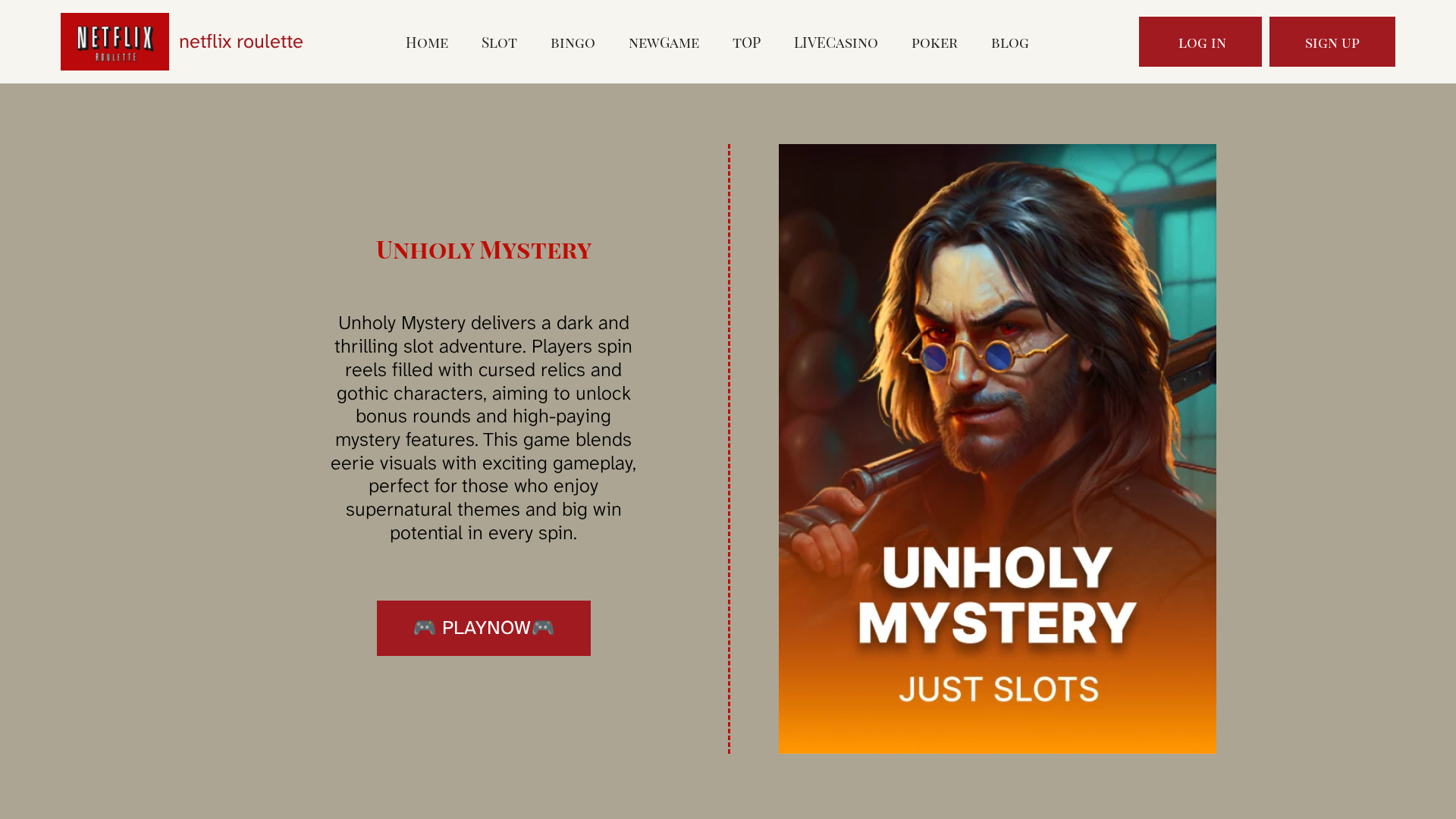 Screenshot of netflixroulette.club
